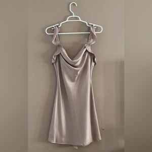 Elegant Cream Sleeveless Dress